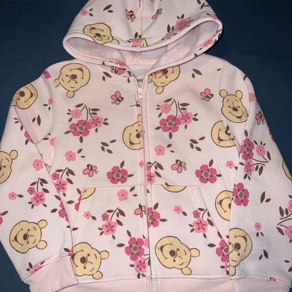 Winnie The Pooh Zipper Sweater With Pockets